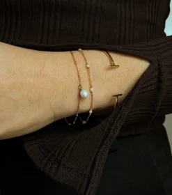 Armband Syster P Treasure Multi Pearl Guld