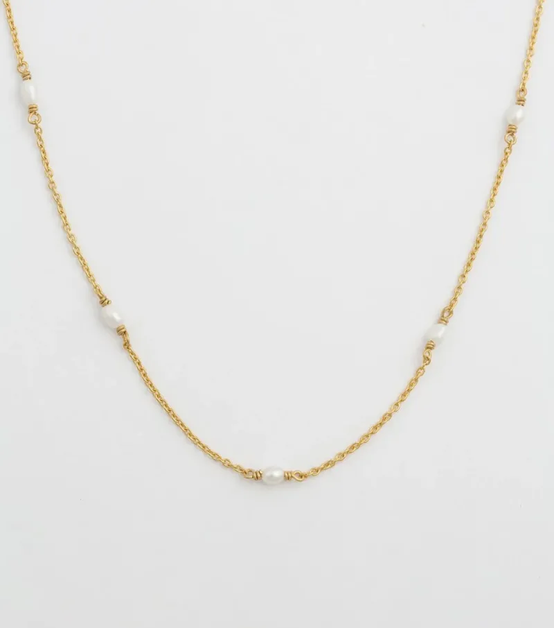 Halsband Syster P Treasure Multi Pearl Guld