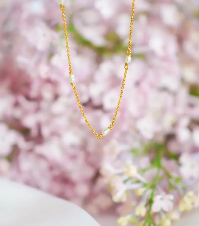 Halsband Syster P Treasure Multi Pearl Guld