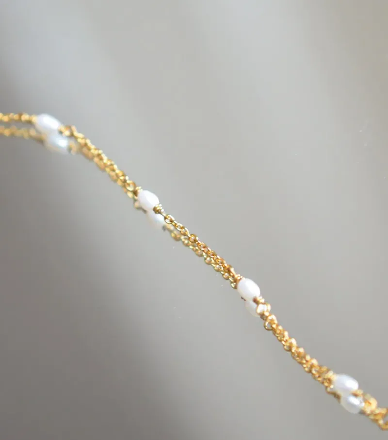 Halsband Syster P Treasure Multi Pearl Guld