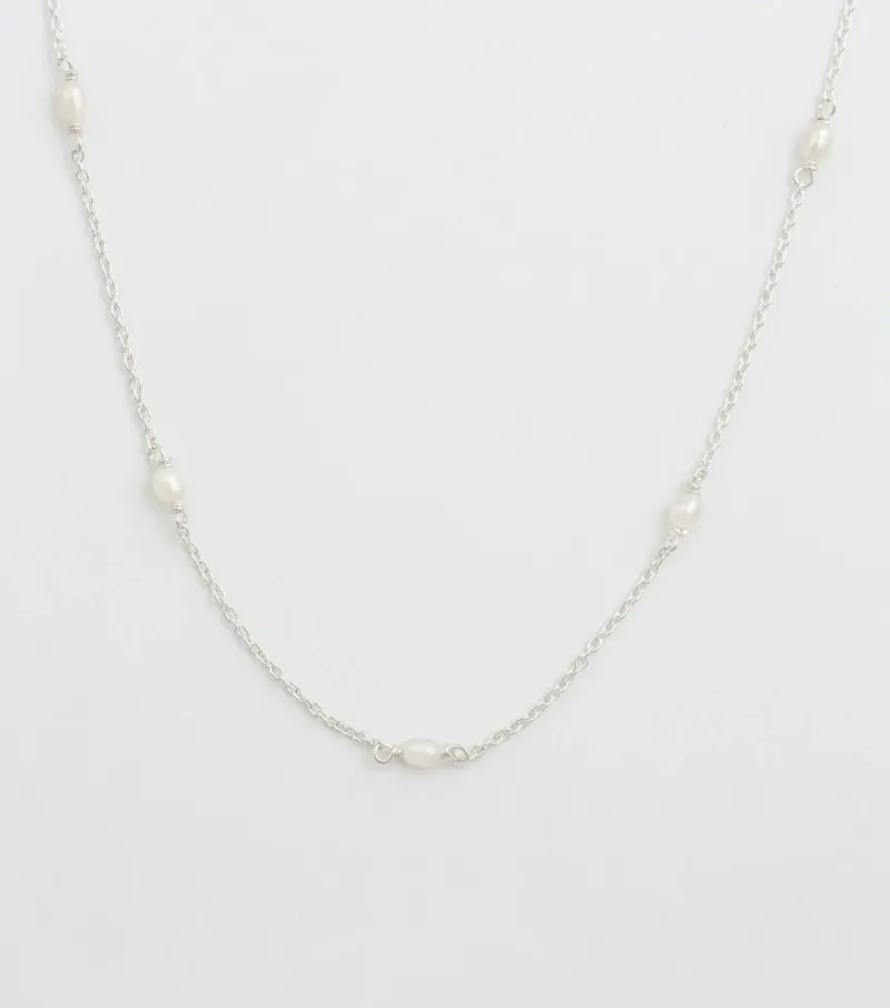 Halsband Syster P Treasure Multi Pearl Silver