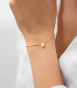 Armband Syster P Treasure Single Pearl Guld