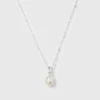 Halsband Syster P Treasure Single Pearl Silver