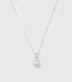 Halsband Syster P Treasure Single Pearl Silver