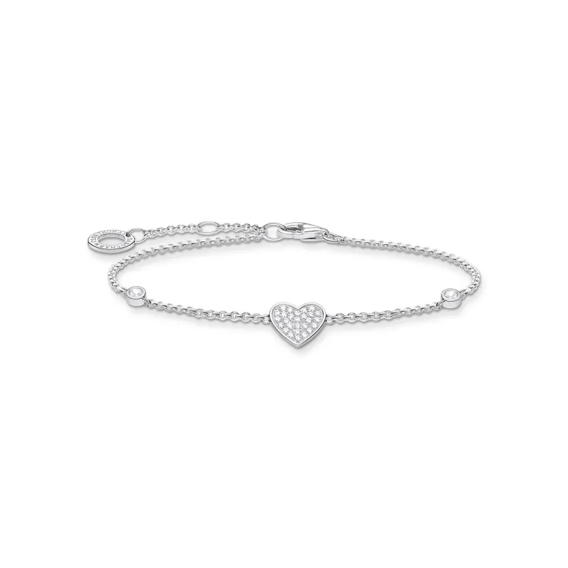 Thomas Sabo Armband hjärta med stenar silver – A1992-051-14
