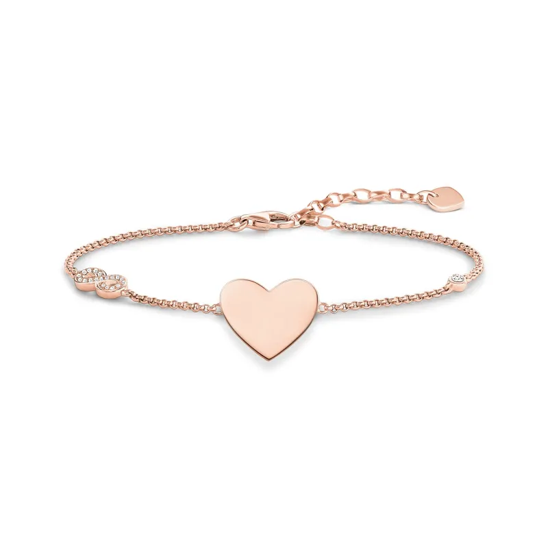 Thomas Sabo Armband hjärta med infinity roséguld – A1486-416-14