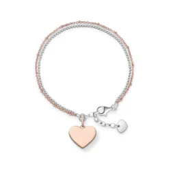 Thomas Sabo Armband hjärta roséguld silver – LBA0102-415-12