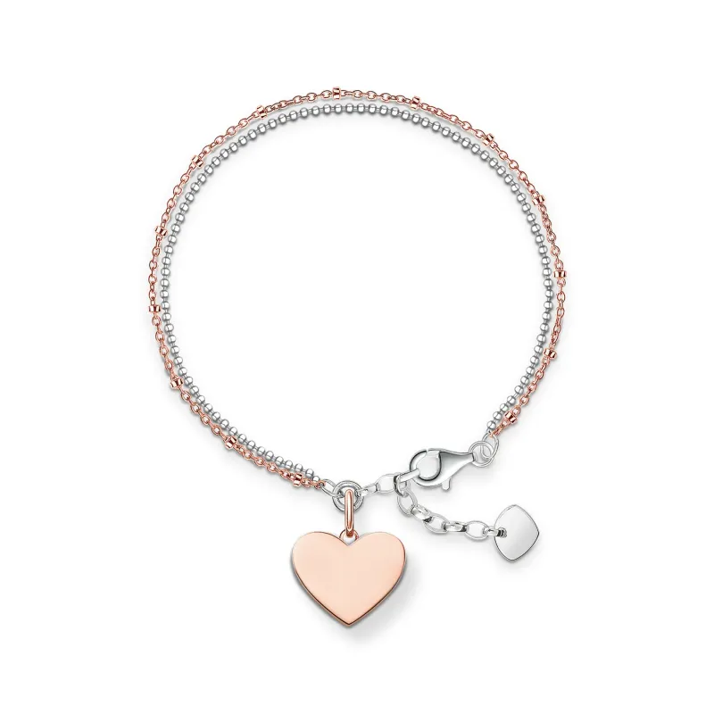 Thomas Sabo Armband hjärta roséguld silver – LBA0102-415-12