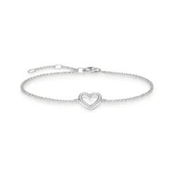 Thomas Sabo Armband hjärta vita stenar – A1553-051-14