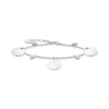 Thomas Sabo Armband med tre hängsmycke och vita stenar silver – A1962-051-21