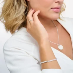 Thomas Sabo Armband rosa pärlor silver – A2042-637-9
