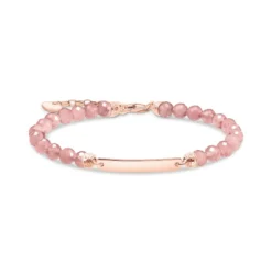 Thomas Sabo Armband rosa pärlor roséguld – A2042-415-9