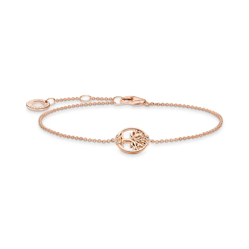 Thomas Sabo Armband Tree of Love med vita stenar roséguld – A2041-416-14