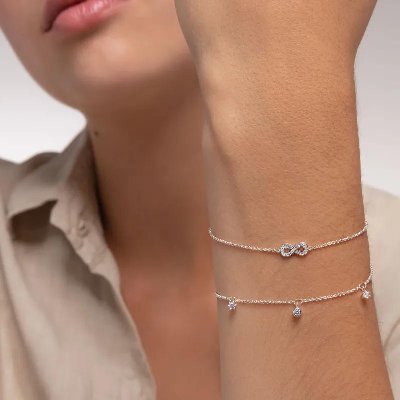 Thomas Sabo Armband vita stenar silver – A1998-051-14