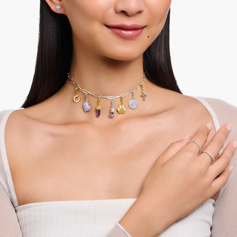 Thomas Sabo Charm BEST FRIEND Hjärta Lila 2046-664-13