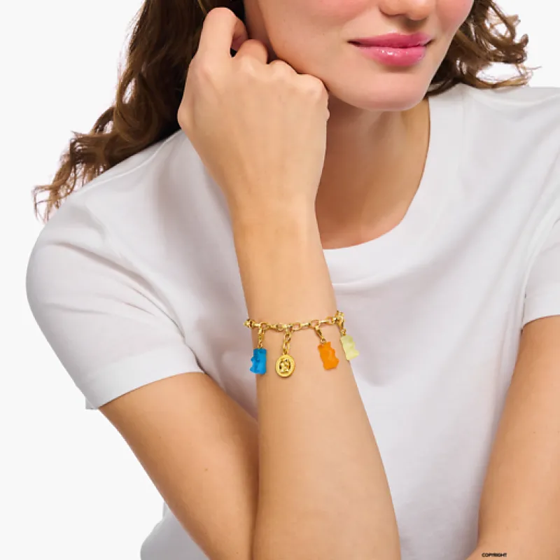 Thomas Sabo Charm Gummibjörn Vit/Guld 2188-413-14