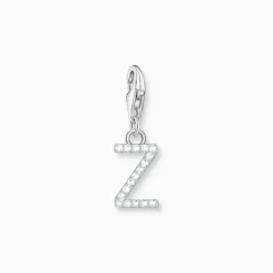 Thomas Sabo Charm-hängsmycke bokstaven Z med vita stenar silver