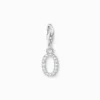 Thomas Sabo Charm-hängsmycke bokstaven O med vita stenar silver