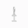 Thomas Sabo Charm-hängsmycke bokstaven I med vita stenar silver
