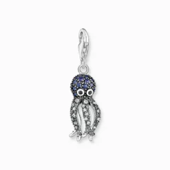 Thomas Sabo Charm-hängsmycke bläckfisk med blå stenar