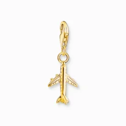 Thomas Sabo Charm-hängsmycke flygplan guldpläterad