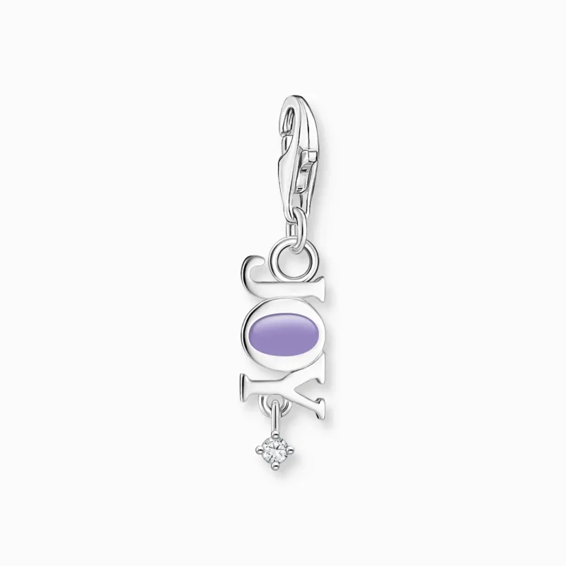 Thomas Sabo Charm-hängsmycke Joy med vit sten silver