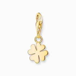 Thomas Sabo Charm-hängsmycke klöverblad guldpläterad