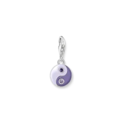 Thomas Sabo Charm-hängsmycke lila yin & yang silver