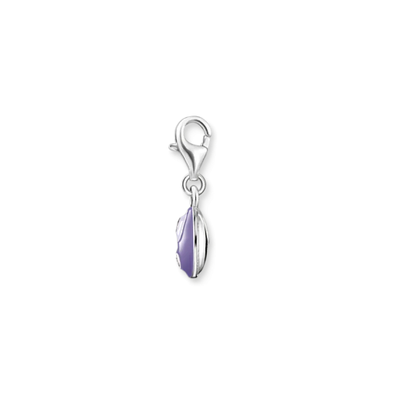 Thomas Sabo Charm-hängsmycke lila yin & yang silver