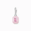 Thomas Sabo Charm-hängsmycke rosa sten silver
