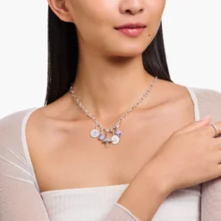 Thomas Sabo Charm Ledamot Charmista Coin Lila 2104-007-13