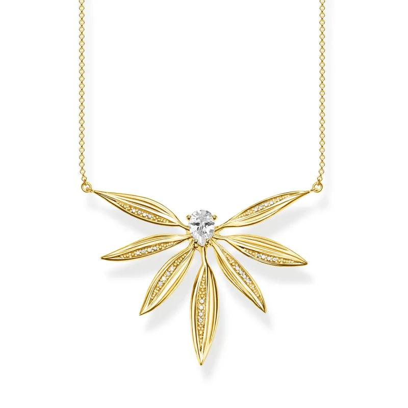 Thomas Sabo Halsband Blad Stora Guld – KE1950-414-14