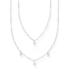 Thomas Sabo Halsband Dubbelt silver med vita stenar – KE2078-051-14