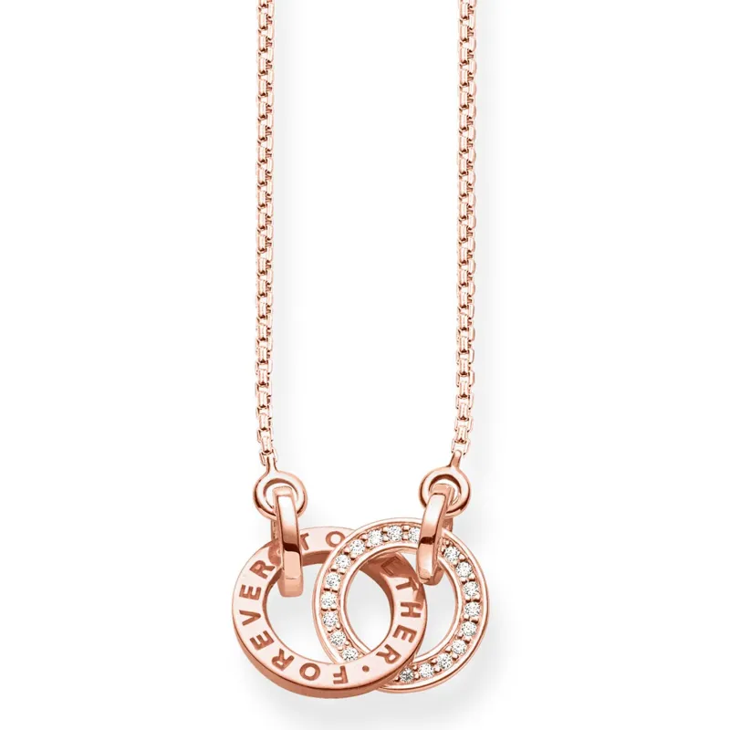 Thomas Sabo Halsband FOREVER TOGETHER Liten Rosé – KE1488-416-40 (MEGA KAMPANJ)