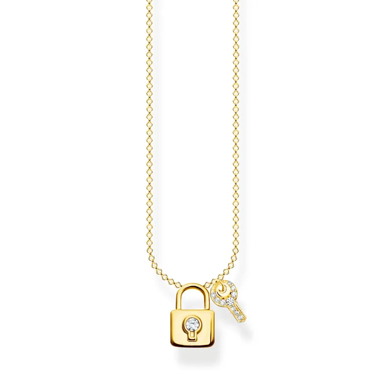 Thomas Sabo Halsband hänglås med nyckel guld – KE2122-414-14 (MEGA KAMPANJ)