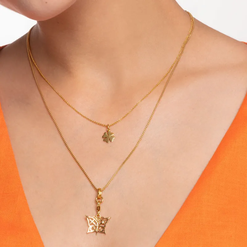 Thomas Sabo Halsband Klöverblad Guld – KE2037-413-39