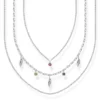 Thomas Sabo Halsband Layering Blad Silver – KE2088-640-7