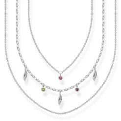 Thomas Sabo Halsband Layering Blad Silver – KE2088-640-7