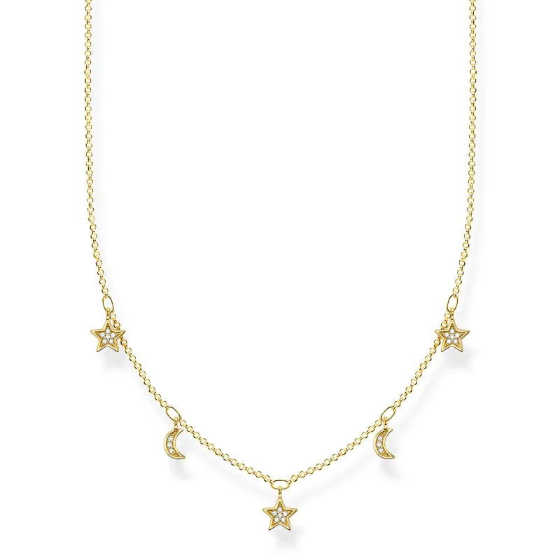 Thomas Sabo Halsband Månar och Stjärnor Guld – KE2074-414-14