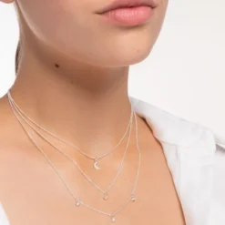 Thomas Sabo Halsband Måne Pavé Silver – KE2050-051-14