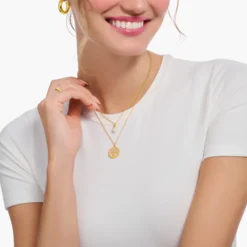 Thomas Sabo Halsband Pärla Guld KE2238-430-14
