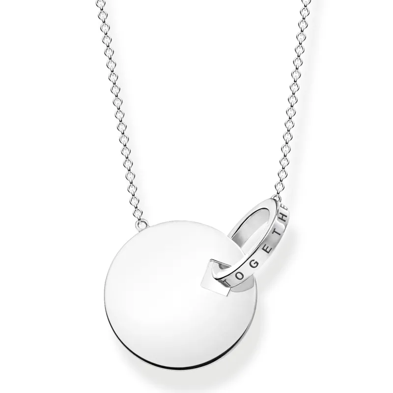 Thomas Sabo Halsband Together Stort Mynt med Ring Silver – KE1948-637-21