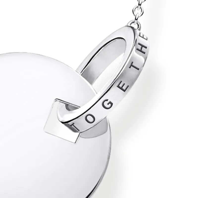 Thomas Sabo Halsband Together Stort Mynt med Ring Silver – KE1948-637-21