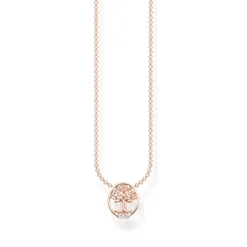 Thomas Sabo Halsband Tree of Love med vita stenar roséguld – KE2126-416-14