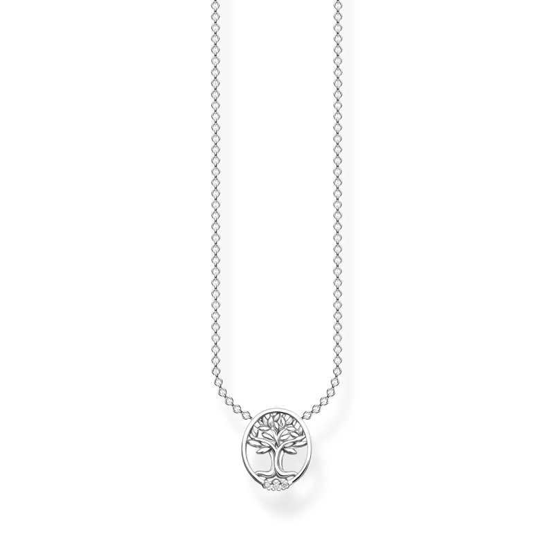 Thomas Sabo Halsband Tree of Love med vita stenar silver – KE2126-051-14