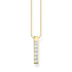 Thomas Sabo Halsband vita stenar pavé Guld- KE2113-414-14
