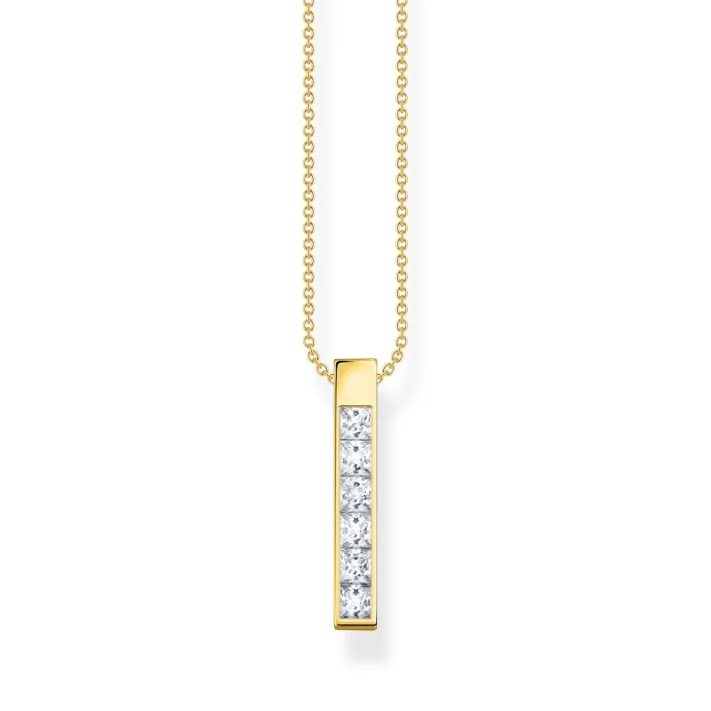 Thomas Sabo Halsband vita stenar pavé Guld- KE2113-414-14