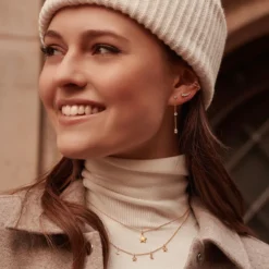 Thomas Sabo Individuellt Örhängen Vita Stenar Guld – H2150-414-14
