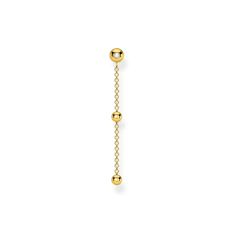 Thomas Sabo Individuellt Örhängen Kulor Med Vita Stenar Guld – H2149-414-14