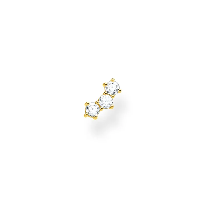 Thomas Sabo Individuellt Stiftörhängen Vita Stenar Guld – H2132-414-14
